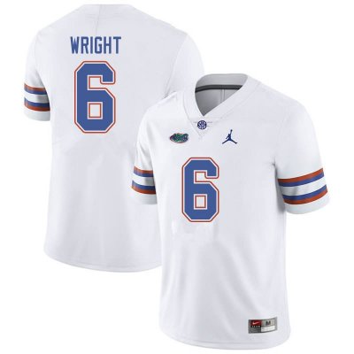 Men's Florida Gators #6 Nay'Quan Wright NCAA Jordan Brand White Authentic Stitched College Football Jersey EPL7762LS